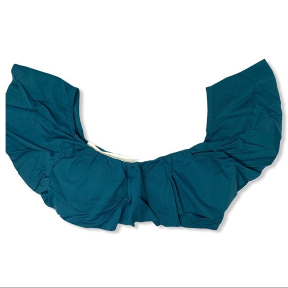 Eberjey Palm Green‎ Ruffle Off Shoulder Bikini Top Size Small New - Picture 1 of 4